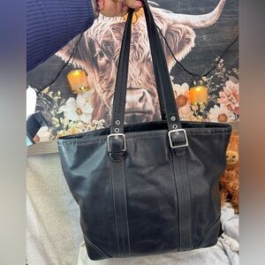 2007 Black Leather Tote Bag